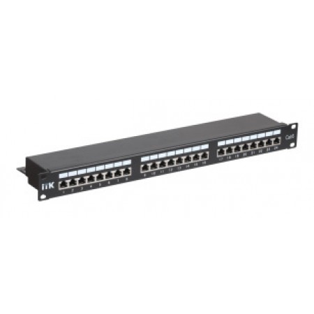 Патч-панель ITK PP24-1UC6S-D05 19" 1U 24xRJ45 кат.6 STP
