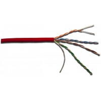 Кабель информационный Lanmaster LAN-5EUTP-LSZH-RD кат.5E U/UTP 4 пары 24AWG LSZH внутренний 305м красный