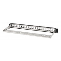 Патч-панель наборная Hyperline PPBL3-19-24-SH-RM 19" 1U 24xRJ45 UTP