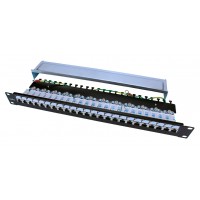Патч-панель Hyperline PP3-19-24-8P8C-C6-SH-110D 19" 1U 24xRJ45 кат.6 FTP