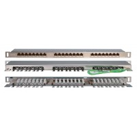 Патч-панель Hyperline PPHD-19-24-8P8C-C6-SH-110D 19" 0.5U 24xRJ45 кат.6 FTP