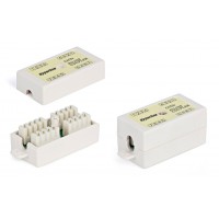 Адаптер Hyperline CA-IDC-C5E-WH проходн.Dual IDC кат.5E UTP бел.