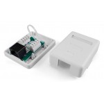 Розетка Hyperline SB1-1-8P8C-C6-WHRJ45 1 кат.6 UTP бел. (упак.:1шт)