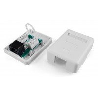 Розетка Hyperline SB1-1-8P8C-C6-WHRJ45 1 кат.6 UTP бел. (упак.:1шт)