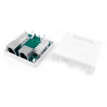 Розетка Hyperline SB1-2-8P8C-C6-SH-WHRJ45 2 кат.6 FTP бел. (упак.:1шт)