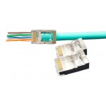 Коннектор Hyperline (PLEZ-8P8C-U-C5-SH-100) FTP кат.5e RJ45 прозрачный (упак.:100шт)