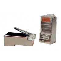 Коннектор Hyperline (PLUG-8P8C-U-C5-SH-100) FTP кат.5e RJ45 прозрачный (упак.:100шт)