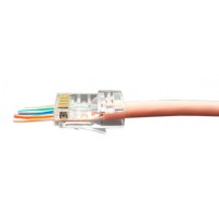 Коннектор Hyperline (PLEZ-8P8C-U-C6-100) UTP кат.6 RJ45 прозрачный (упак.:100шт)