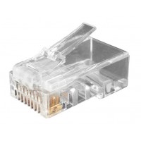 Коннектор Hyperline (PLUG-8P8C-U-C6-100) UTP кат.6 RJ45 прозрачный (упак.:100шт)
