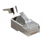 Коннектор Hyperline (PLUG-8P8C-UV-C6-TW-SH-10) FTP кат.6 RJ45 (упак.:10шт)