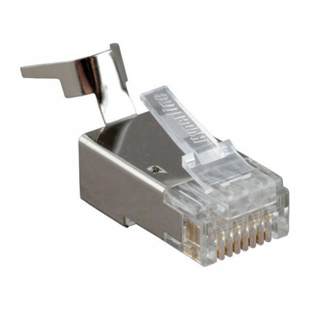 Коннектор Hyperline (PLUG-8P8C-UV-C6-TW-SH-10) FTP кат.6 RJ45 (упак.:10шт)