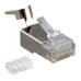 Коннектор Hyperline (PLUG-8P8C-UV-C6-TW-SH-10) FTP кат.6 RJ45 (упак.:10шт)