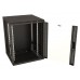 Шкаф коммутационный Hyperline (TWB-0666-GP-RAL9004) настенный 6U 600x600мм пер.дв.стекл 2 бок.пан. 60кг черный 367мм IP20 сталь