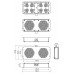Модуль вентиляторный Hyperline (TFAB-T2FR-RAL9004) 2 вент. черный (упак.:1шт)