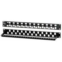 Патч-панель наборная Hyperline PPBL3-19-24S-RM 19" 1U 24xRJ45