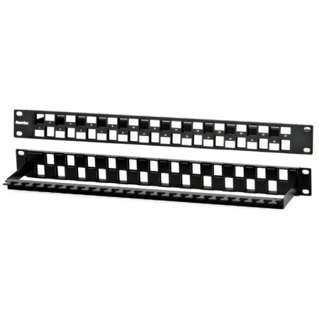 Патч-панель наборная Hyperline PPBL3-19-24S-RM 19" 1U 24xRJ45