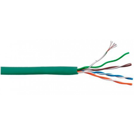 Кабель информационный Lanmaster LAN-5EUTP-PT-LSZH-GN кат.5E U/UTP 4 пары 24AWG LSZH внутренний 305м зеленый