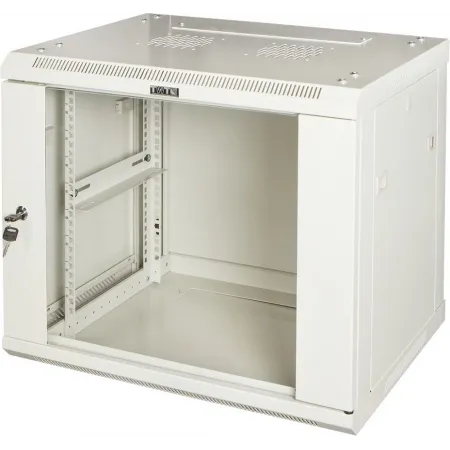 Шкаф коммутационный Lanmaster PRO (TWT-CBWPG-12U-6X8-GY) настенный 12U 600x800мм пер.дв.стекл 60кг серый