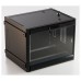 Шкаф коммутационный Hyperline (TWB-FC-2266-GP-RAL9004) настенный 22U 600x600мм пер.дв.стекл 60кг черный 180град. 1098мм IP20 сталь