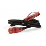 Патч-корд Hyperline PC-LPM-UTP-RJ45-RJ45-C5e-1M-LSZH-BK PC-LPM-UTP-RJ45-RJ45-C5E-1M UTP RJ-45 вил.-вилка RJ-45 кат.5E 1м черный LSZH (уп.:1шт) 24AWG