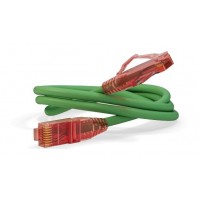 Патч-корд Hyperline PC-LPM-UTP-RJ45-RJ45-C5e-3M-LSZH-GN PC-LPM-UTP-RJ45-RJ45-C5E-3M UTP RJ-45 вил.-вилка RJ-45 кат.5E 3м зеленый LSZH (уп.:1шт) 24AWG