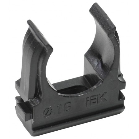 Держатель IEK CTA10D-CF16-K02-100 с защелкой 16мм пластик черный (упак.:1шт)
