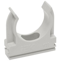 Держатель IEK CTA10D-CF16-K41-100 с защелкой 16мм пластик серый (упак.:1шт)