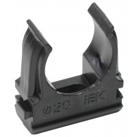 Держатель IEK CTA10D-CF20-K02-100 с защелкой 20мм пластик черный (упак.:1шт)