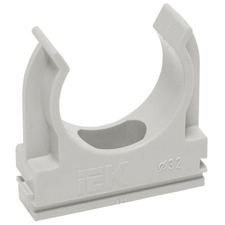 Держатель IEK CTA10D-CF20-K41-100 с защелкой 20мм пластик серый (упак.:1шт)
