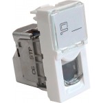 Вставка Lanmaster LAN-SIP-22S6-WH 22.5x45 1xKeystone белый