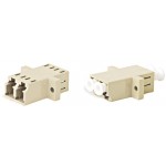 Адаптер Hyperline FA-P11Z-DLC/DLC-N/WH-BG проходн.LC дупл. 50/125 OM2 бежевый (упак.:1шт)