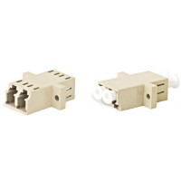 Адаптер Hyperline FA-P11Z-DLC/DLC-N/WH-BG проходн.LC дупл. 50/125 OM2 бежевый (упак.:1шт)