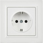 Розетка силов. IEK Brite РСР14-1-0-БрБ BR-R14-16-K01-F одинар. скрыт. зазем. штор. IP20 белый (упак.:1шт)