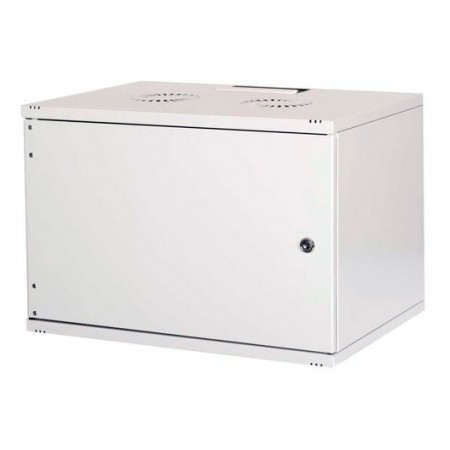 Шкаф коммутационный Lande NetBox Soho (LN-SH09U5460-LG-F0-2) настенный 9U 540x600мм пер.дв.металл задн.дв.стал.лист несъемн.бок.пан. направл.под закл.гайки 80кг серый 12.7кг 460мм IP20 сталь
