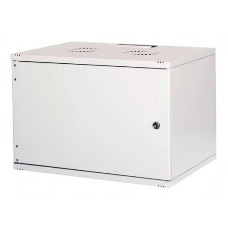 Шкаф коммутационный Lande NetBox Soho (LN-SH12U5440-LG-F0-2) настенный 12U 540x400мм пер.дв.металл задн.дв.стал.лист несъемн.бок.пан. направл.под закл.гайки 80кг серый 310мм 13.2кг 595мм IP20 сталь