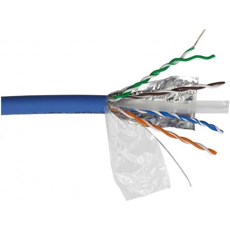 Кабель информационный Lanmaster LAN-6AFTP-LSZH-BL кат.6A F/UTP 4 пары 23AWG LSZH внутренний 305м синий