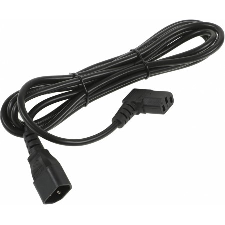 Шнур питания Hyperline PWC-IEC13A-IEC14-3.0-BK C13-С14 проводник.:3x1.0мм2 3м 10А (упак.:1шт) черный