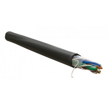Кабель информационный WRline WR-UTP-4P-C5E-PE-BK кат.5E U/UTP 4 пары 24AWG PE внешний 305м черный