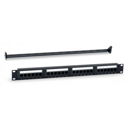 Патч-панель WRline WR-PL-24-C5E-D 19" 1U 24xRJ45 кат.5e