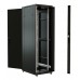 Шкаф коммутационный WRline (WR-TT-2266-AS-RAL9004) напольный 22U 600x600мм пер.дв.стекл задн.дв.стал.лист 2 бок.пан. направл.под винты 800кг черный 510мм 1166мм IP20 сталь
