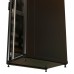 Шкаф коммутационный WRline (WR-TT-2266-AS-RAL9004) напольный 22U 600x600мм пер.дв.стекл задн.дв.стал.лист 2 бок.пан. направл.под винты 800кг черный 510мм 1166мм IP20 сталь