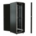 Шкаф коммутационный WRline (WR-TT-2268-AS-RAL9004) напольный 22U 600x800мм пер.дв.стекл задн.дв.стал.лист 2 бок.пан. 800кг черный 710мм 1166мм IP20 сталь
