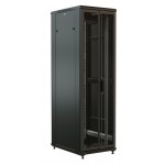 Шкаф коммутационный WRline (WR-TT-2766-DD-RAL9004) напольный 27U 600x600мм пер.дв.перфор.2ств. задн.дв.перфор.2-хст. 2 бок.пан. направл.под винты 800кг черный 510мм 1388мм IP20 сталь
