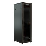 Шкаф серверный WRline (WR-TT-3261-AS-RAL9004) напольный 32U 600x1000мм пер.дв.стекл задн.дв.стал.лист 2 бок.пан. 800кг черный 910мм 101кг 1610мм IP20 сталь