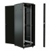 Шкаф серверный WRline (WR-TT-3761-AS-RAL9004) напольный 37U 600x1000мм пер.дв.стекл задн.дв.стал.лист 2 бок.пан. 800кг черный 910мм 1833мм IP20 сталь