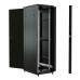 Шкаф коммутационный WRline (WR-TT-4266-AS-RAL9004) напольный 42U 600x600мм пер.дв.стекл задн.дв.стал.лист 2 бок.пан. направл.под винты 800кг черный 510мм 2055мм IP20 сталь