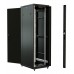 Шкаф коммутационный WRline (WR-TT-4268-AS-RAL9004) напольный 42U 600x800мм пер.дв.стекл задн.дв.стал.лист 2 бок.пан. 800кг черный 710мм 2055мм IP20 сталь