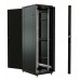 Шкаф серверный WRline (WR-TT-4261-AS-RAL9004) напольный 42U 600x1000мм пер.дв.стекл задн.дв.стал.лист 2 бок.пан. 800кг черный 910мм 2055мм IP20 сталь