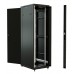 Шкаф коммутационный WRline (WR-TT-4768-AS-RAL9004) напольный 47U 600x800мм пер.дв.стекл задн.дв.стал.лист 2 бок.пан. 800кг черный 710мм 2277мм IP20 сталь