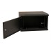 Шкаф коммутационный WRline (WR-TW-0645-SR-RAL9004) настенный 6U 600x450мм пер.дв.металл 2 бок.пан. направл.под винты 60кг черный 350мм 367мм IP20 сталь